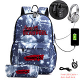 DEADPOOL USB Anti-theft lock Backpacks with pen bag