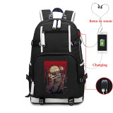 My Hero Academia Printed Black Large Capacity Waterproof Unisex Casual School Backpack