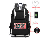 My Hero Academia Printed Black Large Capacity Waterproof Unisex Casual School Backpack