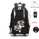 My Hero Academia Printed Black Large Capacity Waterproof Unisex Casual School Backpack