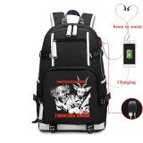 My Hero Academia Printed Black Large Capacity Waterproof Unisex Casual School Backpack