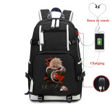 My Hero Academia Printed Black Large Capacity Waterproof Unisex Casual School Backpack