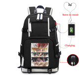 My Hero Academia Printed Black Large Capacity Waterproof Unisex Casual School Backpack