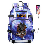 Haikyuu!! Karasuno Koukou Hinata Shoyo usb charging canvas shoulder Backpack