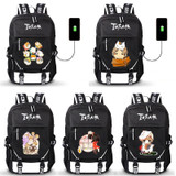 Natsume Yuujinchou Cat Friend Anime USB Port Backpack