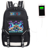 One Piece Luffy Chopper Skull Law USB Port Backpack