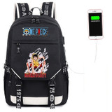 One Piece Luffy Chopper Skull Law USB Port Backpack