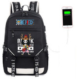 One Piece Luffy Chopper Skull Law USB Port Backpack