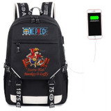 One Piece Luffy Chopper Skull Law USB Port Backpack