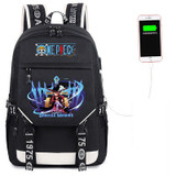 One Piece Luffy Chopper Skull Law USB Port Backpack