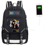 One Piece Luffy Chopper Skull Law USB Port Backpack