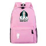Billie Eilish Laptop Girl's College Travel Backpack