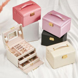 Jewelry Organizer Large Jewelry Box  Makeup Storage Makeup Organizer Leather Beauty Travel Box
