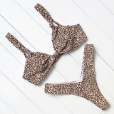 Leopard Floral Pink Bikinis  Women Brazilian Bikini Set Push Up Swimsuit Thong Summer Beach Bathing Suits