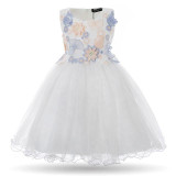 Cielarko Kids Girls Flower Dress Baby Girl Butterfly Birthday Party Dresses Children Fancy Princess Ball Gown Wedding Clothes