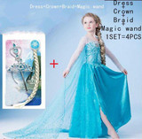 Elsa dress girls Costumes for kids snow queen cosplay dresses princess anna elza fantasia vestido infantils
