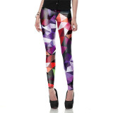 NADANBAO  Fashion Women leggings  3D Printed color legins Ray fluorescence leggins pant legging for Woman