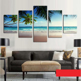 Amazing 'Coconut Tree' Beach On Canvas