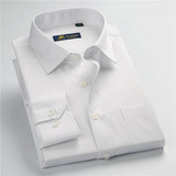 Classic twill business men's shirts long sleeve turndown collar plus size 5xl dress shirt