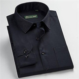 Classic twill business men's shirts long sleeve turndown collar plus size 5xl dress shirt