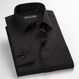 Classic twill business men's shirts long sleeve turndown collar plus size 5xl dress shirt