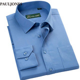 Classic twill business men's shirts long sleeve turndown collar plus size 5xl dress shirt