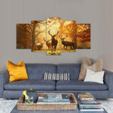 Beautiful Deer In A Fallen Forest On Canvas