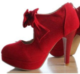 size big 34-43 new  Fashion Platform High Heels Women Pumps Spring Summer Autumn Bowtie Women Shoes Woman No.A