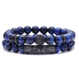 Luxury Natural Stone Tiger Eye Men Bracelet Set