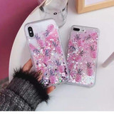 New Bling Glitter Dynamic Pineapple Liquid Quicksand Phone Back iPhone Case