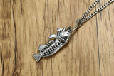 Men's Hip Hop Chain Large Fish Bone Notification Necklace