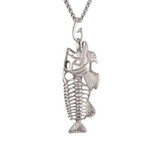 Men's Hip Hop Chain Large Fish Bone Notification Necklace