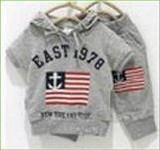 summer girls boys cream 369 children clothing set baby clothes short-sleeve T-shirt hoodies pant kids sport suit