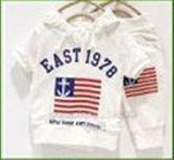 summer girls boys cream 369 children clothing set baby clothes short-sleeve T-shirt hoodies pant kids sport suit