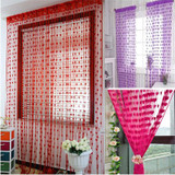Home & Kitchen 200cm x 100cm Silk String Curtain blinds Window Door Divider Sheer Curtains Valance Window kitchen curtains