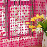 Home & Kitchen 200cm x 100cm Silk String Curtain blinds Window Door Divider Sheer Curtains Valance Window kitchen curtains
