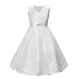 SQ253 Girls party wear clothing for children summer sleeveless lace princess wedding dress girls teenage well party prom dress