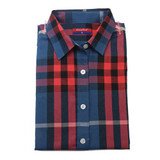 Brand  Fashion Women Blouses Long Sleeve Turn-down Collar Plaid Shirts Women Casual Cotton Shirt Style Blusas Femininas