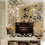 12pcs/set 3d Diy wall sticker decoration mirror wall stickers for TV background home decor Modern Acrylic decoration wall art