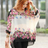 Women Blouses  Plus Size Women Clothing Summer Blouse Shirt Woman Vintage Chiffon Shirts Tops Chemise Femme