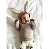 Autumn New Baby Boys Sweaters 3D Rabbit Cotton Pullover Kids Girls Knitted Sweater for 1-5Y Girls Boys Cardigan
