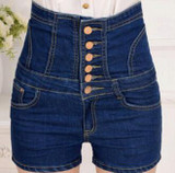 women's summer plus size denim cowboy hot shorts woman high waist slim hip jeans shorts S-5XL