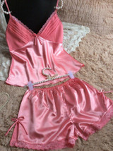 summer style pajamas sets Women Female Sleep set Women's Deep V-neck Sexy Spaghetti Strap Shorts Sleepwear silk homewear