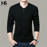 Solid Color Pullover Men V Neck Sweater Men Long Sleeve Shirt Mens Sweaters Wool Casual Dress Brand Cashmere Knitwear Pull Homme