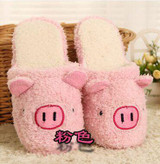 Pig Cute Cotton Fabric Home Slippers Winter  Indoor Slippers Unisex  Men And Women Slippers House Shoes Lovely Plush Warm Shoes