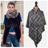 Tartan Oversize Scarf Shawl Grid Check Women Bandana New Designer Acrylic Plaid Blanket Scarves