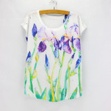 New fashion Flower Elephant printed t shirts women summer dresses  novelty design casual top tees for girls