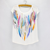 New fashion Flower Elephant printed t shirts women summer dresses  novelty design casual top tees for girls