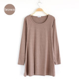 New Fashion Clothes Women Dress 100% Cotton Autumn Winter Dress Female Long Sleeve Dress O-Neck Woolen Dresses