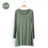New Fashion Clothes Women Dress 100% Cotton Autumn Winter Dress Female Long Sleeve Dress O-Neck Woolen Dresses